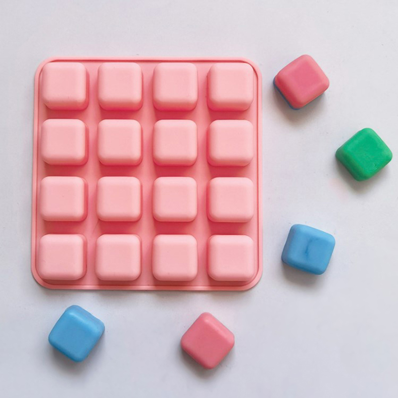 ●16 Cavity Square Cake Baking  - огляд і ціна Soap Making Jelly
