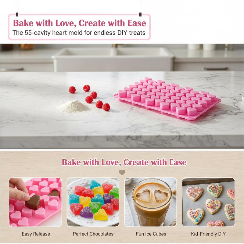 55 Grids Heart Silicone Cake M - огляд і ціна Soap Making Gloves