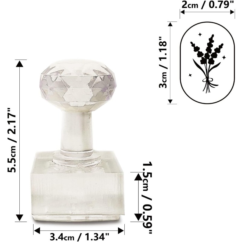 1pc Acrylic Soap Stamp 5.5