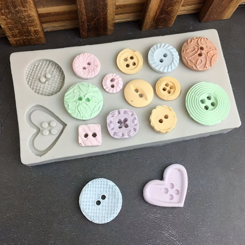 Buttons Shape Silicone Mold Si - огляд і ціна Soap Making Oven
