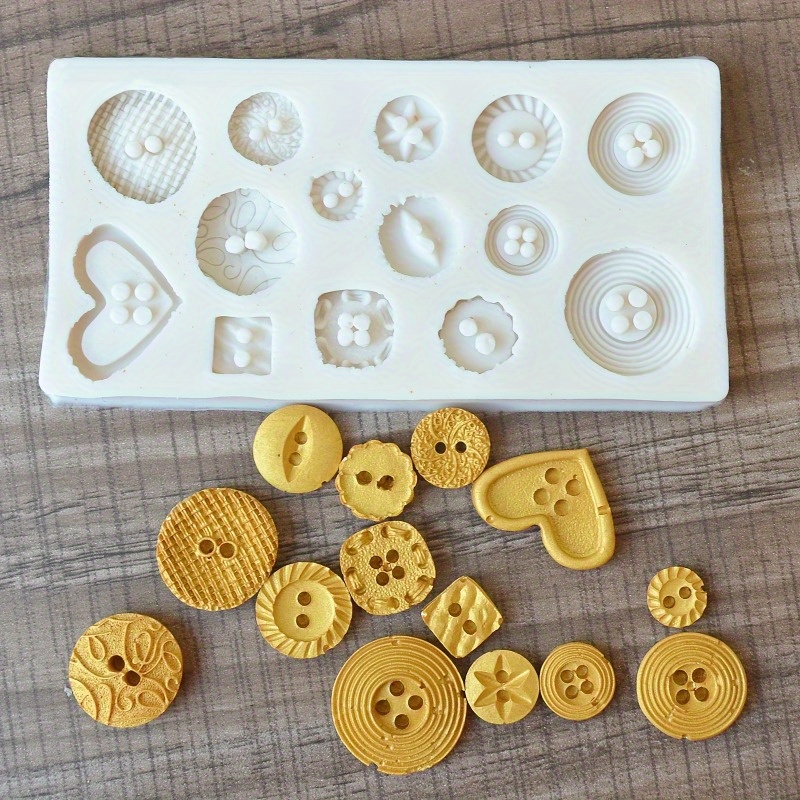 Buttons Shape Silicone Mold Si - огляд і ціна Soap Making Oven
