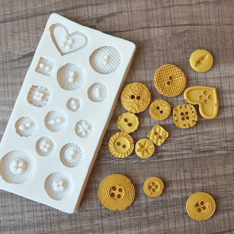 Buttons Shape Silicone Mold Si - огляд і ціна Soap Making Oven