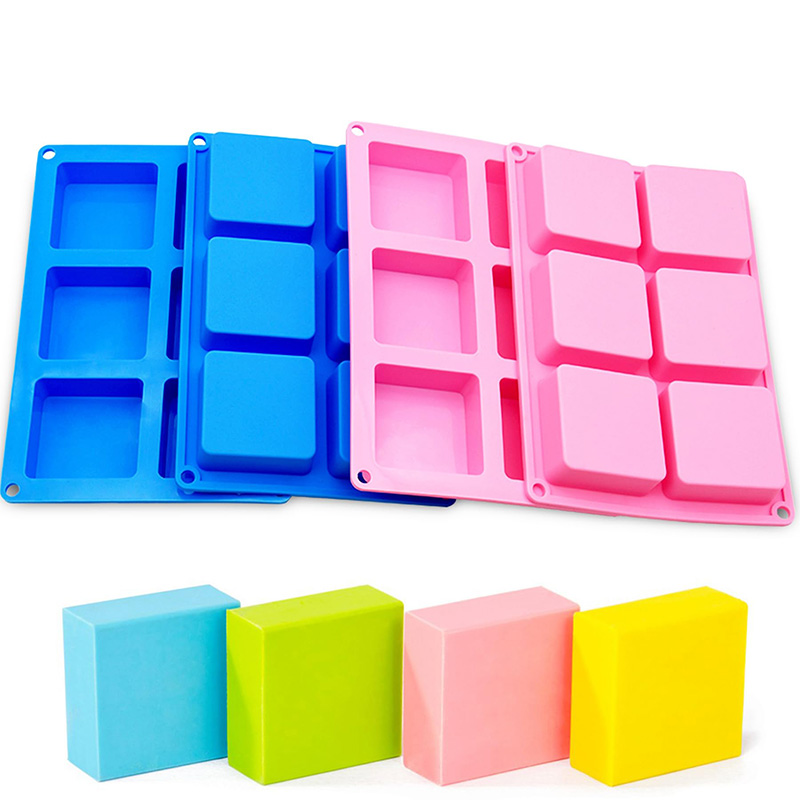 Square Soap Molds 6-Cavity Non - огляд і ціна Soap Making Gloves
