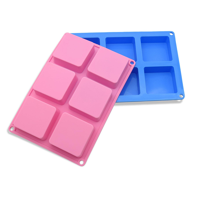 Square Soap Molds 6-Cavity Non - огляд і ціна Soap Making Gloves