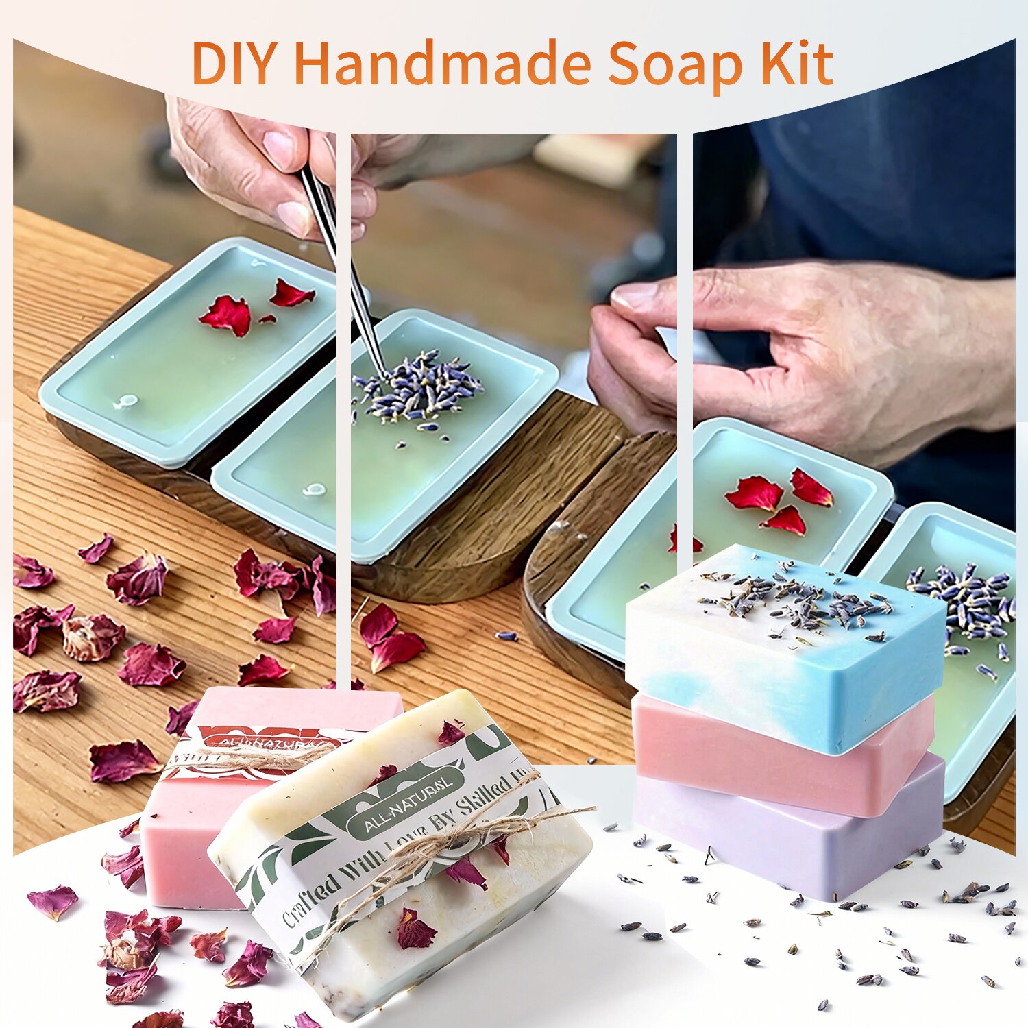 Large 𝗣𝗥𝗘𝗠𝗜𝗨𝗠 Deluxe Soap Maki - огляд і ціна Soap Making Starter Kit