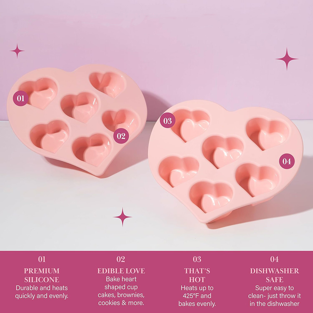 Heart Silicone Molds Valentine - огляд і ціна Soap Making Jelly